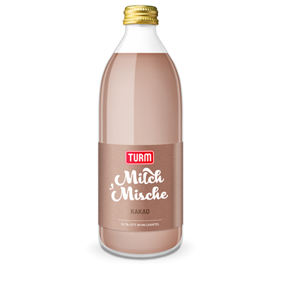 TURM Milch Mische Kakao 12er Pack – Milchmischgetränk aus entrahmter Milch