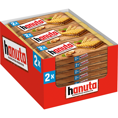hanuta Einzelportionen Haselnuss Schnitte, 2er - 18 x 44 g Riegel